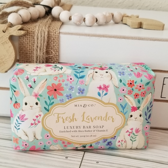 Mia & Co. Easter Luxury Soap Bar Large, Fresh Lavender W/Shea Butter NWT - Picture 3 of 3